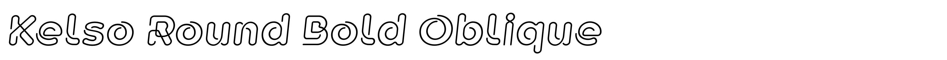 Kelso Round Bold Oblique
